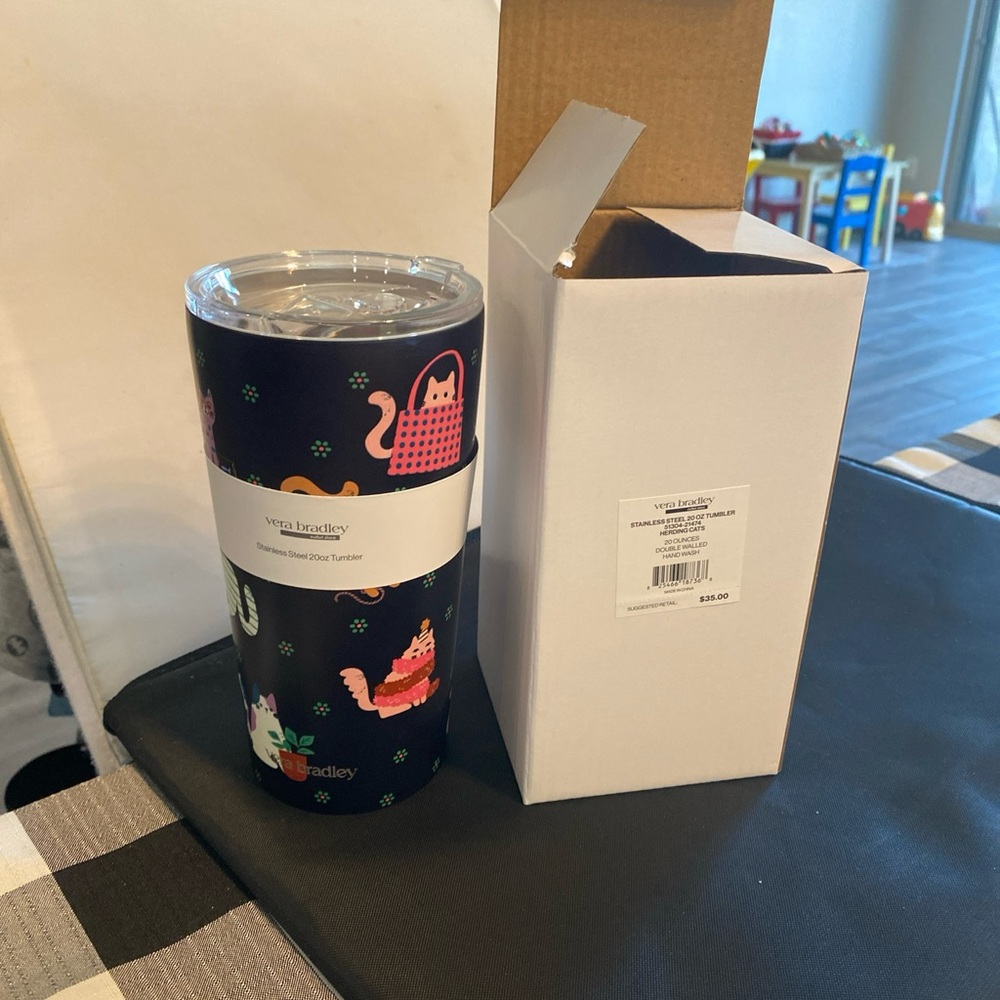 Vera Bradley Cat Print Tumbler herding cats